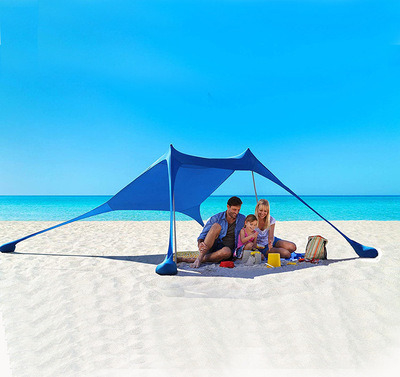Diagonal Tie Type Beach Sun Shade Lightweight Canopy Portable Beach Tent Sun Shelter