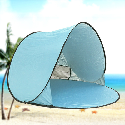 Hexagonal Diamond Ground Nail New Beach Tent, UV Sun Shelter Lightweight Beach Sun Shade Canopy Cabana Beach Tents Fit 3-4 Person