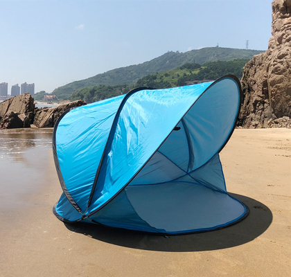 Steel Sunshade Pop Up Cabana Shade Beach Tent Portable Sun Shelter