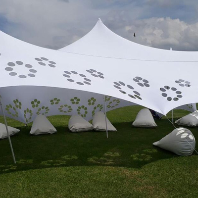 Water Render High Weight Fabric Professional Designer Marquee Stretch Shade Waterproof Tent With Holes For Resistant Part