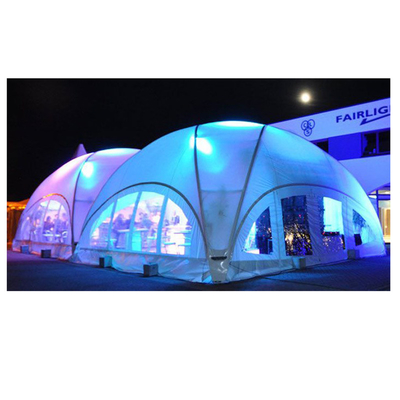 Waterproof 8x8M Lighted Frame Trade Exhibition Marquee, Large Lighted Crossover Dome Tents
